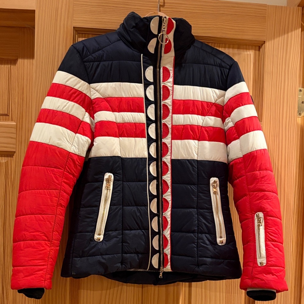Bogner Red and Navy Ski Puffer Jacket